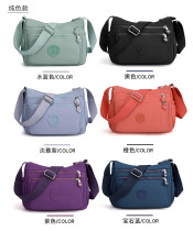 Solid color nylon women's shoulder bag