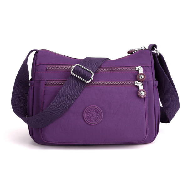 Solid color nylon women's shoulder bag