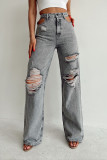 Straight leg floor pants