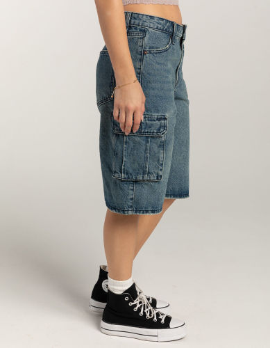 Women's denim straight leg pants