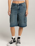 Women's denim straight leg pants