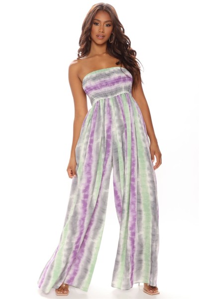 Chest hugging loose pants women's jumpsuit