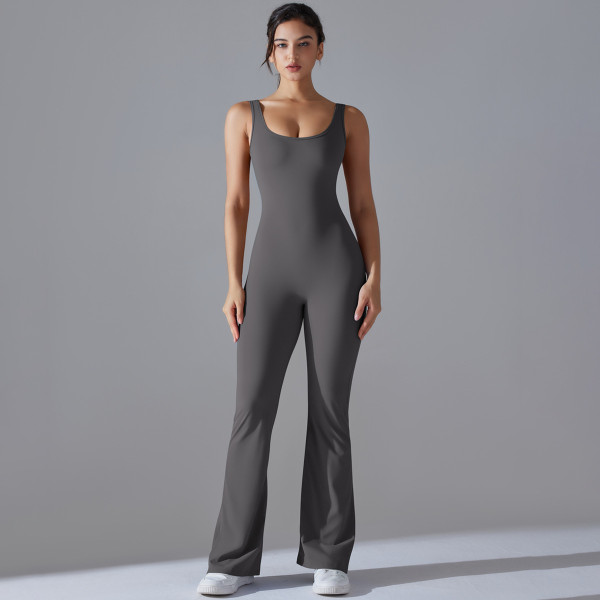Beautiful back and hip lifting long wide leg jumpsuit
