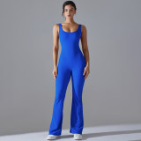 Beautiful back and hip lifting long wide leg jumpsuit