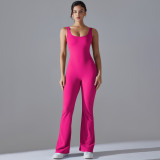 Beautiful back and hip lifting long wide leg jumpsuit