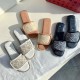 Leisure anti-skid one word slippers