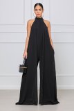 Chiffon loose fitting women's jumpsuit