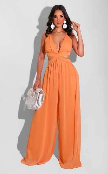 Loose chiffon women's jumpsuit