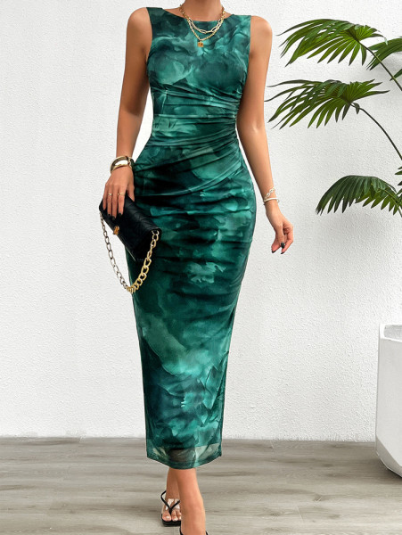 Sleeveless mesh dress