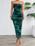 Strapless and smudged dress