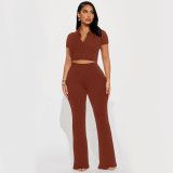Flip collar short sleeved threaded two-piece set