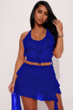 Slips, mesh, see through ruffle edge two-piece set