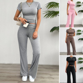Short sleeved and long pants set