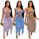Hollow see through jumpsuit suspender