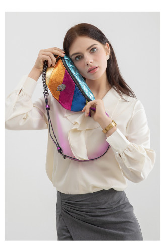 Colorful chain shoulder crossbody bag