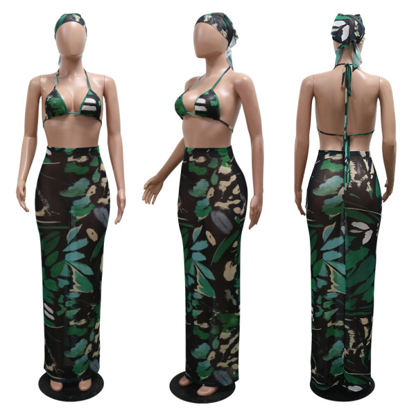 Two printed half length dresses