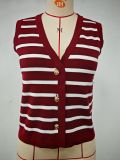 Knitted striped vest, vest, vest, knitted sweater