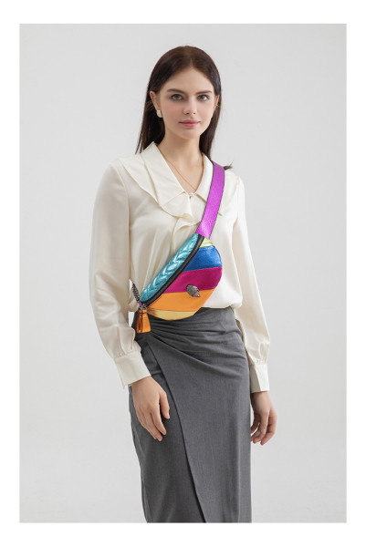 Colorful chain shoulder crossbody bag