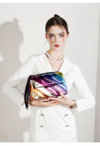 Rainbow contrasting splicing chain shoulder crossbody bag