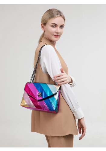 Splicing chain shoulder crossbody bag Rainbow Eagle Head bag
