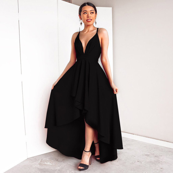 Oversized women's V-neck big swing dress