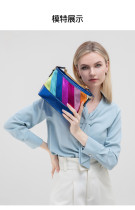 Colorful patchwork rainbow chain shoulder crossbody bag