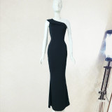 One shoulder long dress