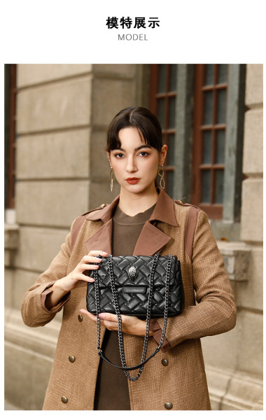 Chain shoulder crossbody bag, eagle head bag, diamond grid bag