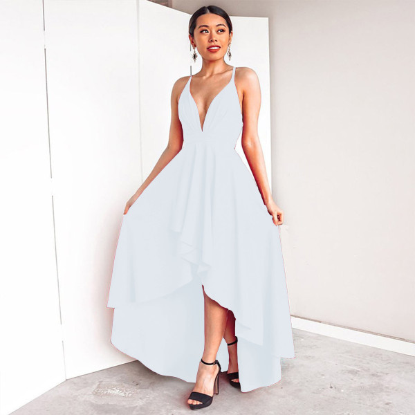 Oversized women's V-neck big swing dress