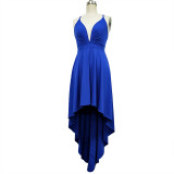 Oversized women's V-neck big swing dress