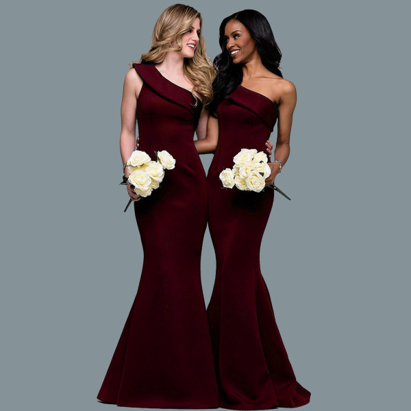 One shoulder long dress