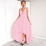 Oversized women's V-neck big swing dress