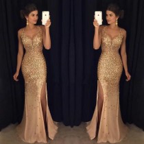 Split hot stamping dress Split hot stamping dress