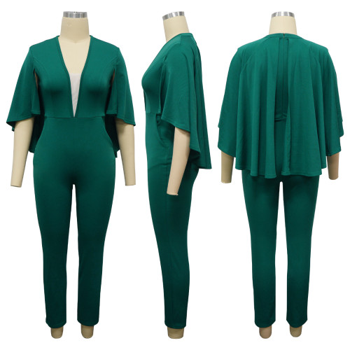 Women's bat sleeve jumpsuit