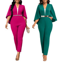 Women's bat sleeve jumpsuit