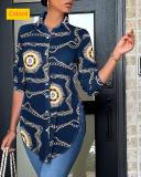Cardigan polo collar women's shirt
