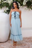 Wrinkled off shoulder sleeveless dress