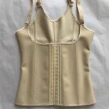 Latex breasted vest, waist cinching, tight fitting shapewear