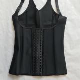 Latex breasted vest, waist cinching, tight fitting shapewear