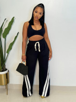 Splicing loose straight leg wide leg pants Splicing loose straight leg wide leg pants