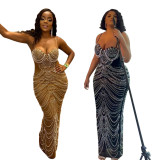 Slips, rhinestones, evening gown, jumpsuit, long skirt