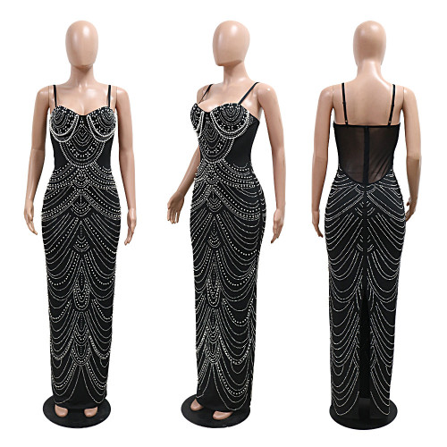 Slips, rhinestones, evening gown, jumpsuit, long skirt