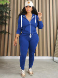 Women's Zipper Hoodie Pants Two Piece Set