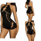 Women's hollowed out lace patchwork jumpsuit top