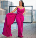 Backless camisole hip hugging jumpsuit