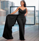 Backless camisole hip hugging jumpsuit