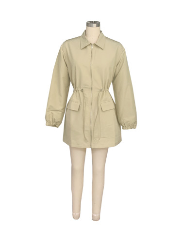 Drawstring loose workwear dress
