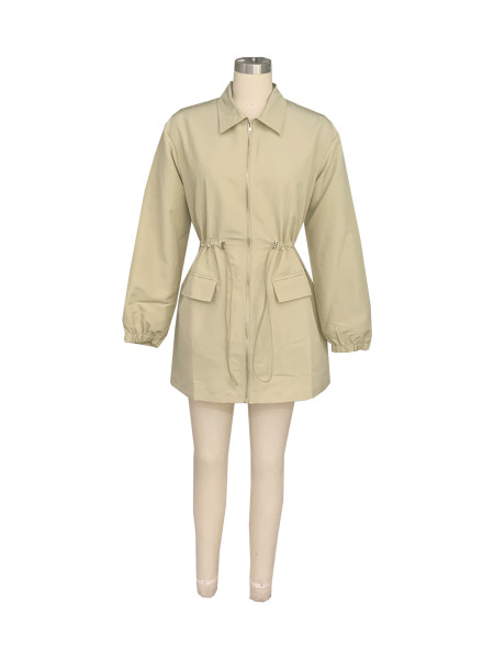 Drawstring loose workwear dress