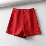 Tight shorts, high waisted elastic A-line hot Bottoms,Pants