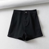 Tight shorts, high waisted elastic A-line hot Bottoms,Pants